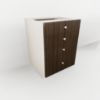 Picture of Four Drawer Vanity Base Cabinet 32 1/2" High